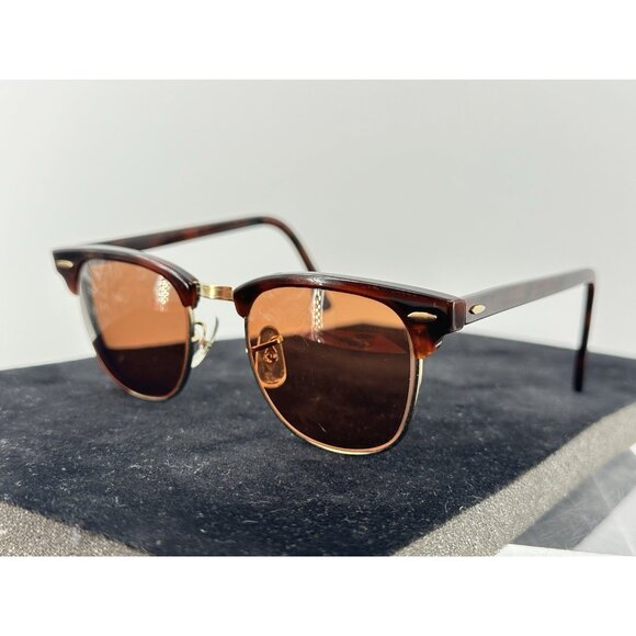 VINTAGE RAY-BAN CLUBMASTER W0366 WYAS TORTOISE BROWN FRAMES (C8-04) - Picture 6 of 16
